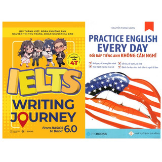 Sách - combo ielts writing journey + practice english every day - zen