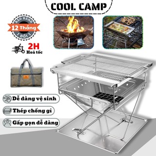 Bếp Nướng Than Hoa Dã Ngoại Chính Hãng Campingmoon, Bếp Nướng Gấp Gọn Bếp Nướng Bằng Thép Không Gỉ