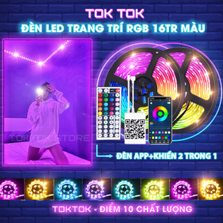 Đèn led trang trí , đèn trang trí phòng ngủ RGB 16 triệu màu 3M 5M 10M điều khiển bằng điện thoại phátsáng siêu tiện lợi