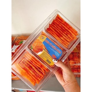 Hộp bánh bò miếng vừng giòn cay khay 3 ngăn hot hit, đồ ăn vặt cổng trường, ăn vặt tuổi thơ anha food