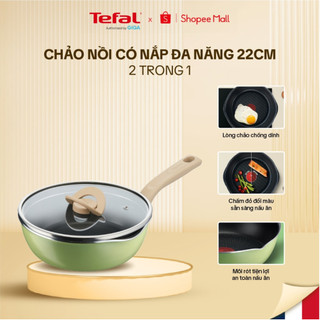  Chảo nồi chống dính 22cm có nắp Tefal đa năng 3 trong 1 - G1672524/G1662524/G1652524