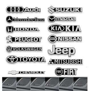Miếng dán logo 3d bằng kim loại nhôm các hãng trang trí xe