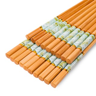 Hộp 10 Đôi Đũa Tre Vân Đá Cao Cấp Sang Trọng Chống Ẩm Mốc