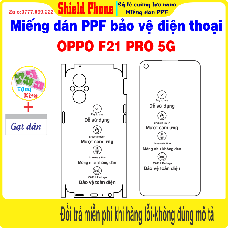 Miếng dán PPF bảo vệ điện thoại OPPO F21 PRO 5G