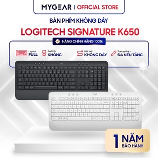 Bàn phím không dây Logitech Signature K650 Wireless Bluetooth - Bảo hành chính hãng 36 tháng