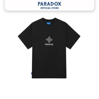 Áo thun form rộng paradox tay lỡ - unisex - in hình - mono pattern tee - đen