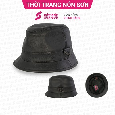 Mũ vành da cao cấp Nón Sơn chính hãng MH163BDA-ĐN1