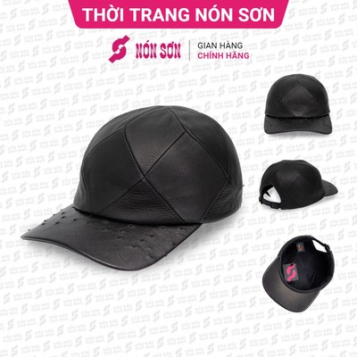 Mũ lưỡi trai da cao cấp NÓN SƠN chính hãng MC003DA-ĐN1