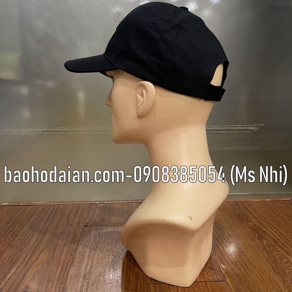 Nón kết vệ sĩ màu đen SECURITY chất liệu vải kaki