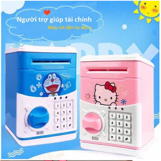 Két mini thông minh nhận lì xì, két sắt mini hình thú giúp bé tiết kiệm tiền