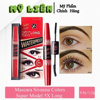 Chính hãng - mascara hai đầu sivanna super model 5x long thái lan
