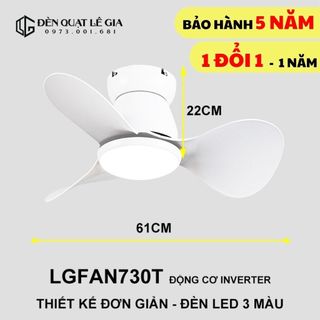 Quạt Trần Mini Cho Chung Cư Lê Gia LGFAN730T | Quạt Trần Đèn