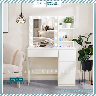 Bàn Trang điểm gỗ có gương đèn Nội Thất Tiết Kiệm đã lắp sẵn Freeship HCM Btd 9998989