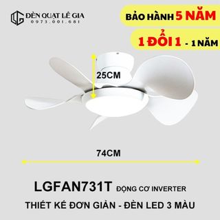 Quạt Trần Mini Cho Chung Cư Lê Gia LGFAN731T | Quạt Trần Inverter