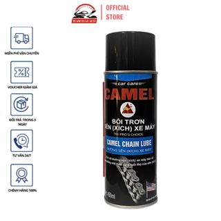 Chai xịt bôi trơn sên xích mô tô, xe máy Camel Chain Lube 450ml