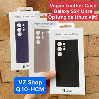 Chính hãng nguyên seal-Ốp lưng da thực vật Vegan Leather Cover cho Samsung Galaxy S24 Ultra