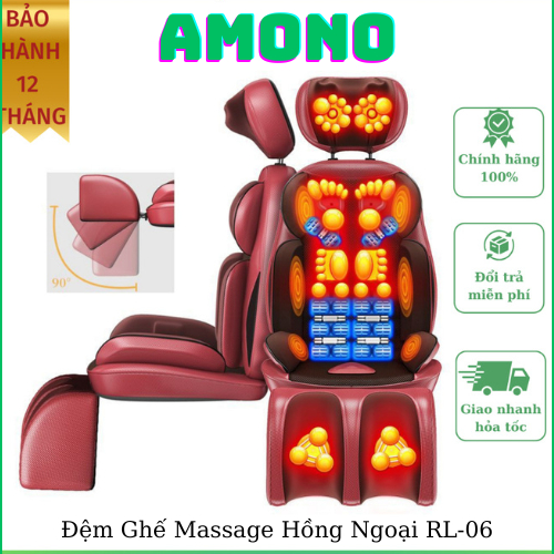 Đệm Ghế Massage Toàn Thân Hồng Ngoại RL-06 Thế Hệ Mới - AMONO VIETNAM