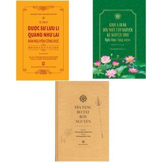 Sách combo 3 quyển kinh dược sư, kinh địa tạng, kinh a-di-đà