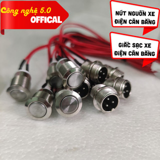 Nút nguồn giắc cắm sạc 3 chấu xe điện cân bằng  [FREESHIP] phụ kiện xe cân bằng