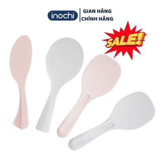 Muỗng xới cơm inochi chính hãng đế đứng/đế tròn chống dính, muỗng nhựa sendai cao cấp an toàn cho sức khỏe