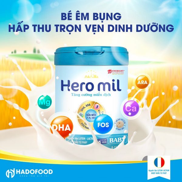 Sữa Hero Mil Baby 850g cho trẻ phát triển toàn diện