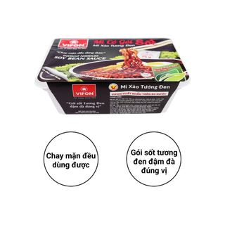 Mì xào tương đen Vifon khay 90g (gói sốt tương đen 25g)