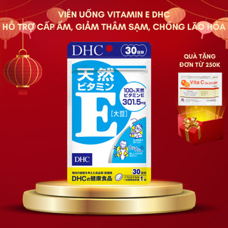 Viên uống Vitamin E DHC hỗ trợ cấp ẩm da, giảm thâm sạm, chống lão hóa da ( Gói 30v/30 ngày)