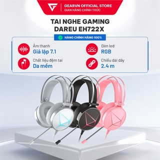 Tai nghe gaming dareu eh722x 7.1 black - led rgb - âm thanh 7.1 - hàng chính hãng giá rẻ