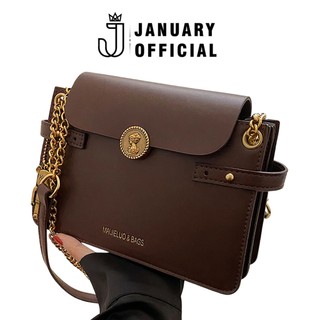 Túi xách nữ JANUARY OFFICIAL GC06 túi đeo chéo đeo vai nữ dáng Vuông kèm sticker Da PU túi xách công sở đẹp sang chảnh