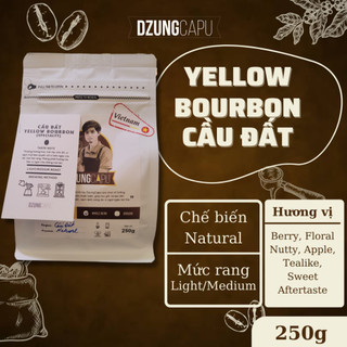 Cà phê Arabica Cầu Đất - Giống Yellow Bourbon - sơ chế Natural - gói 250g