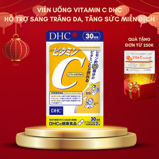 Viên uống Vitamin C DHC Nhật Bản hỗ trợ làm sáng trắng da, mờ thâm sạm, tăng sức miễn dịch (Gói 60v/ Gói 180v)