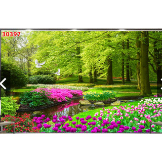 Tranh Vải lụa UV phủ bóng, Phòng khách-Mã Đáo Thành Công KT 100 X 150cm( có kèm keo dán)