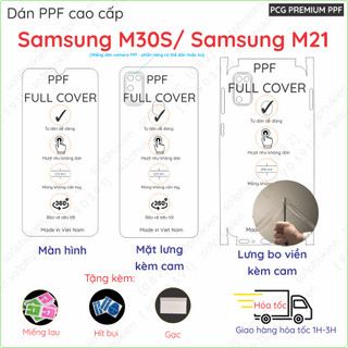 Dán PPF bóng, nhám cho Samsung Galaxy M30S/ Samsung Galaxy M21 màn hình, mặt lưng, full lưng viền siêu bảo vệ