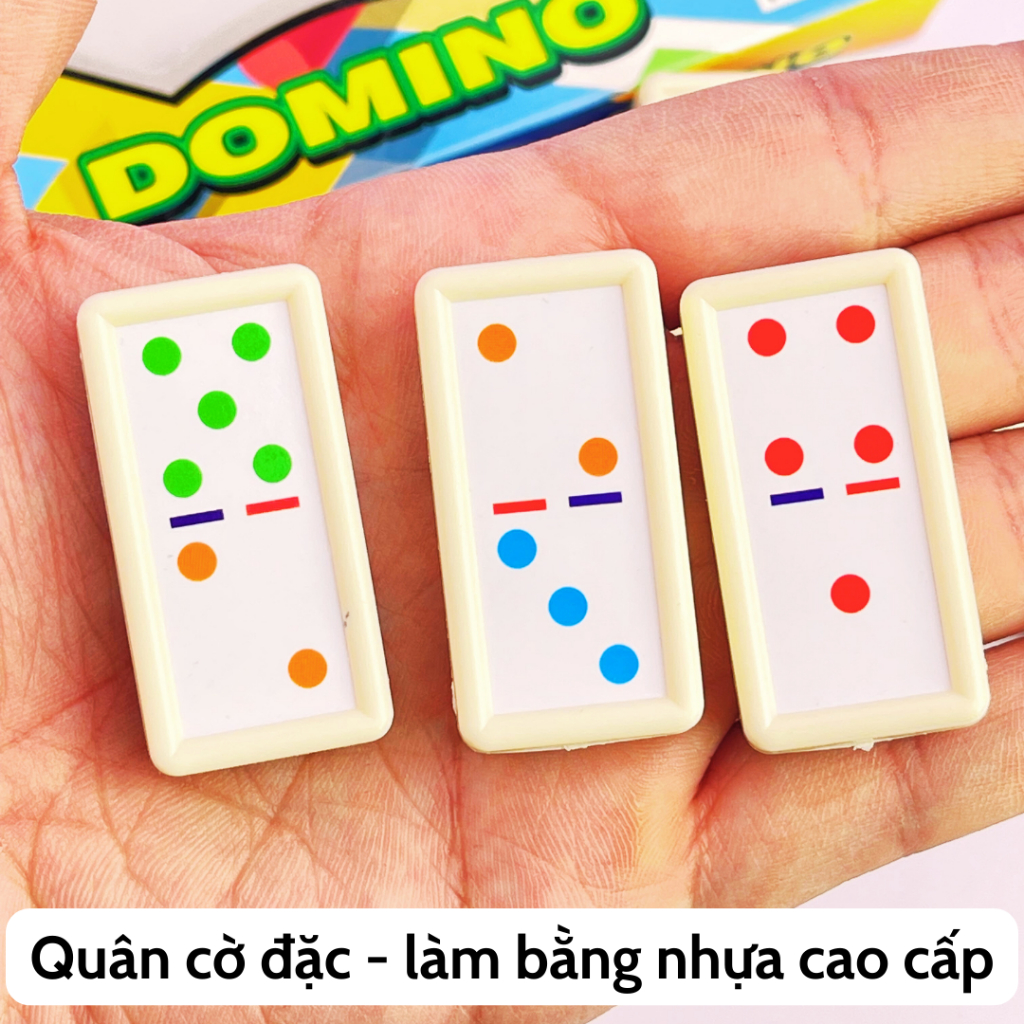 Cờ Domino (Đô mi nô) Đặc LIÊN HIỆP THÀNH, Quân cờ ghép đặc, hình in sắc nét