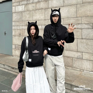 Áo hoodie nỉ bông Love Serendipity Byjolievn unisex form suông