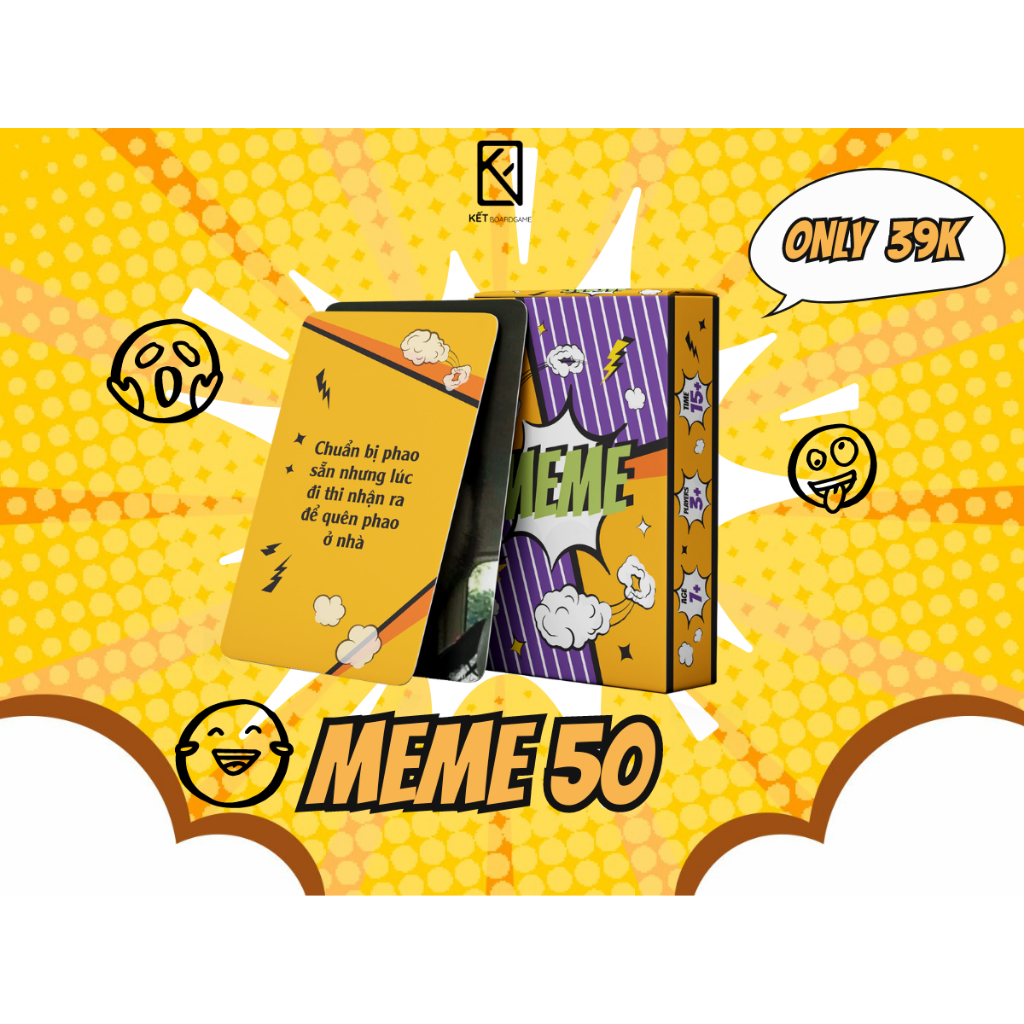 Bộ Bài Meme 50-100 Lá Vui Nhộn, Bài Meme Chơi Cùng Bạn Bè