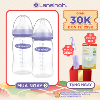 Combo 2 Bình Sữa Cổ Rộng Lansinoh 240ml