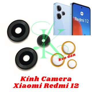 Kính camera sau thay cho Xiaomi Redmi 12 có sẵn keo dán