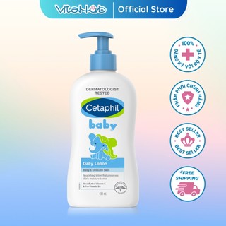 Sữa dưỡng ẩm dịu nhẹ hằng ngày cho bé Cetaphil Baby Daily Lotion 400ml