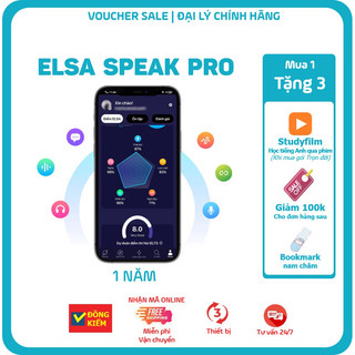 Toàn quốc - [Evoucher] - Phần mềm tiếng Anh ELSA Speak Pro 1 năm