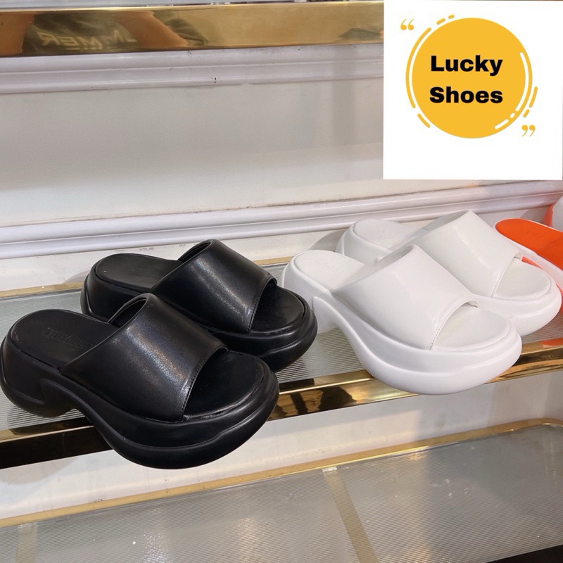 Dép xuồng bản ngang da mềm siêu xinh cao 5cm