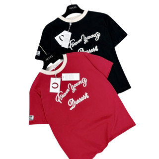 Áo Thun Nữ Forever Young Hình Thêu Nổi Chất Cotton L1 Áo Phông Nữ Phối Cổ Viền Dáng Freesize