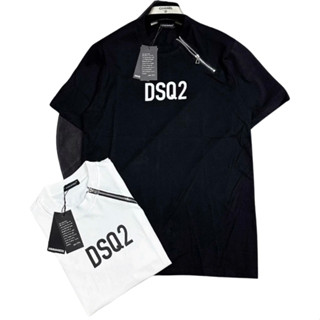 Áo phông DSQ mix khóa kéo form rộng siêu ngầu chất cotton dày mịn boy phố cực chất chào xuân 2024