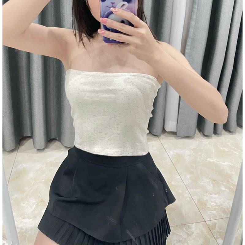 Áo quây ôm màu da họa tiết cầu vồng pastel
