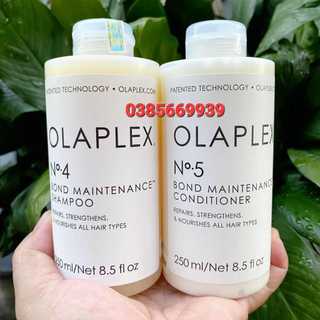 Bộ dầu gội xả Olaplex No 4&5 phục hồi tóc hư tổn 250ml (USA) - Cap