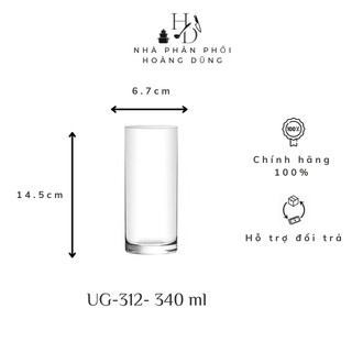 Hộp 6 Ly thuỷ tinh uống cafe cao cấp nhập khẩu thái lan UG-312| Union Glassware