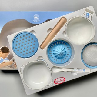 Bộ Dụng Cụ Chế Biến Thức Ăn Cho Bé Ăn Dặm Theo Kiểu Nhật Gồm 8 món KUKU