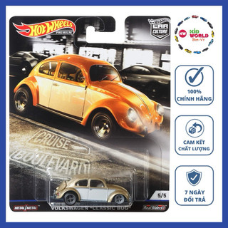 Xe mô hình Hot Wheels Premium Car Culture Cruise Boulevard Series 2019 Volkswagen "Classic Bug" FYN80, bánh cao su.