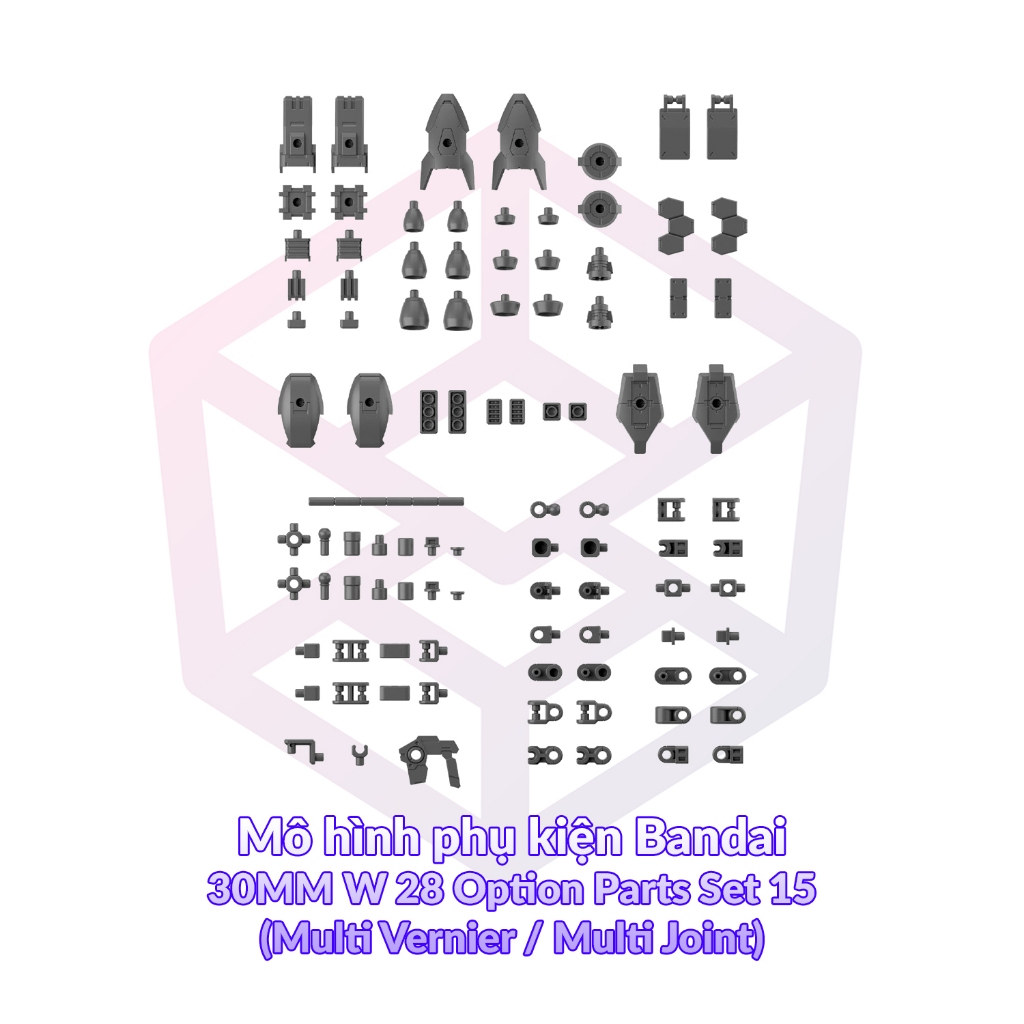 Mô hình phụ kiện Bandai 30MM W 28 Option Parts Set 15 (Multi Vernier / Multi Joint) [GDB] [30MM]