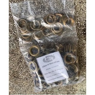 Khoen ore 14mm Khuy mắt cáo đóng bạt, bấm bạt 14ly Bằng sắt Màu Đồng Túi 100 cái + 100 long đền